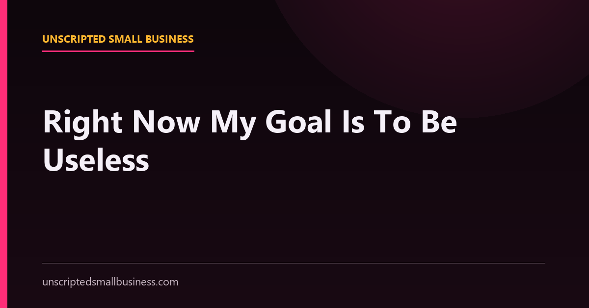 Gil Vaisman quote card stating that right now his goal is to be useless in his own business.