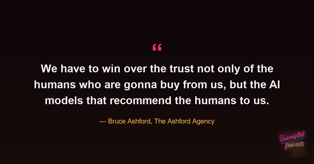 Bruce Ashford quote on winning the trust of humans and AI models
